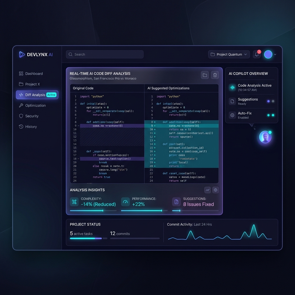DevAgent Studio AI Diff Dashboard